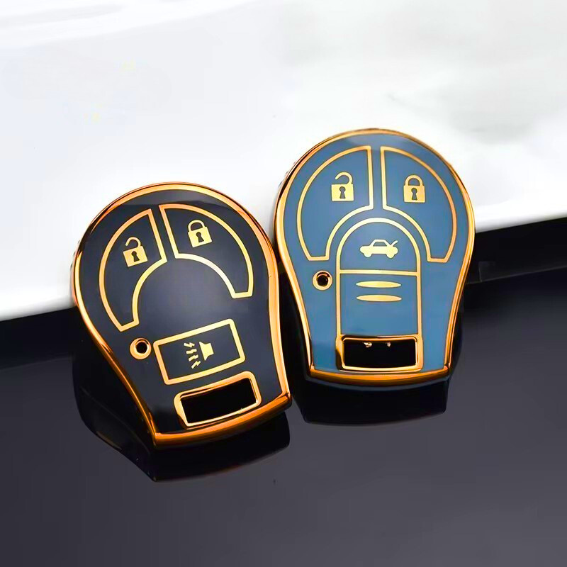 Case for Nissan Juke, Micra, Qashqai, March, Rogue, Maxima, Terrano, Cube, Pathfinder, Altima, Sentra, Tiida (3 Button)