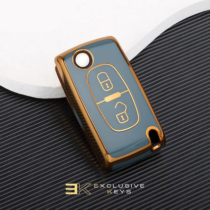 Case for Peugeot 107, 207, 307, 308, 407, 607, 3008, 5008 (2 Buttons)