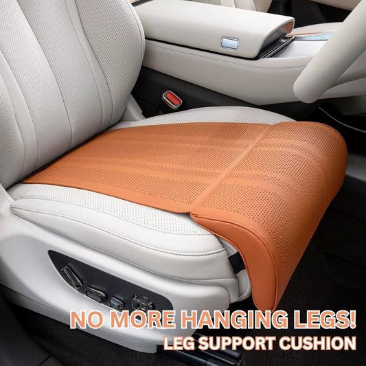 Auto Lux Car Leg Support Cushion | Premium Leather & Memory Foam