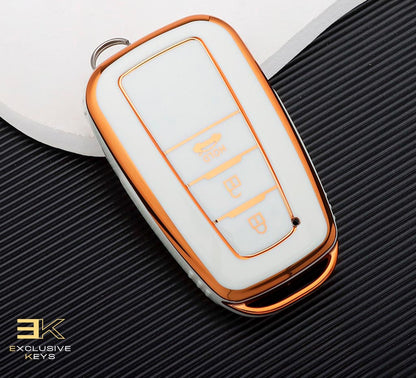 Case for Toyota Corolla, Prius, Camry, CHR, C-HR, RAV4, Altis, Land Cruiser y Prado (3 Buttons)