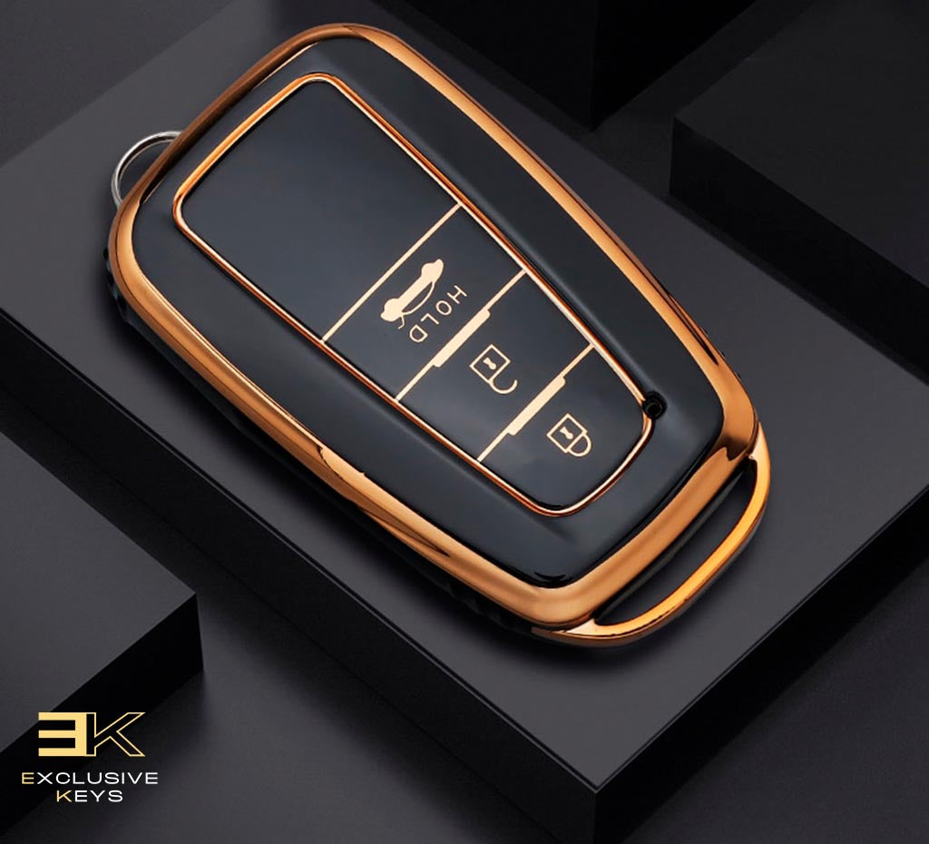 Case for Toyota Corolla, Prius, Camry, CHR, C-HR, RAV4, Altis, Land Cruiser y Prado (3 Buttons)